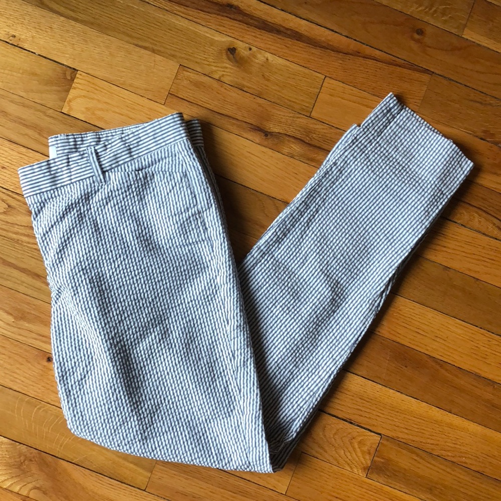 Gap Seersucker slim cropped pant